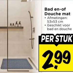 Bad en-of douche mat