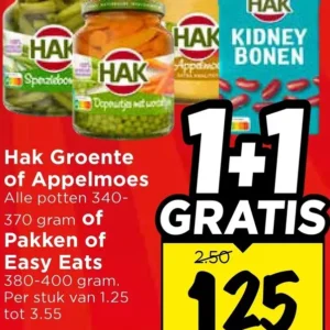 Groente of appelmoes of pakken of Easy Eats