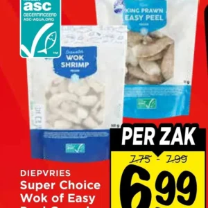 Wok of Easy Peel Garnalen