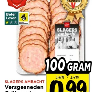 Slagers Ambacht Versgesneden Grillworst