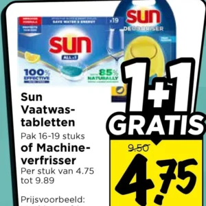 Sun Vaatwastabletten of Machineverfrisser