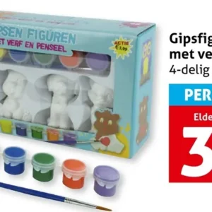 Gipsfiguren met verf 4-delig