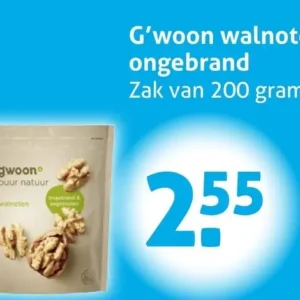 Walnoten ongebrand