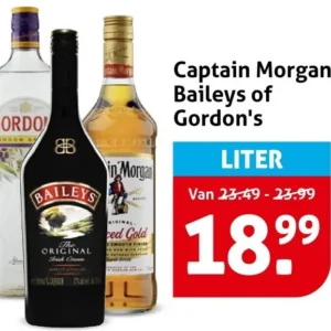 Captain Morgan, Baileys of Gordon's