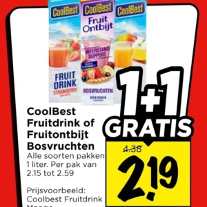 Fruitdrink of Fruitontbijt Bosvruchten